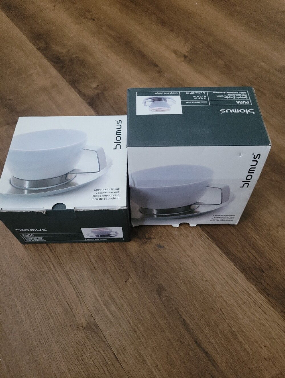 Blomus Cappuccino  Cup And Saucer Pura 2 Sets Nib